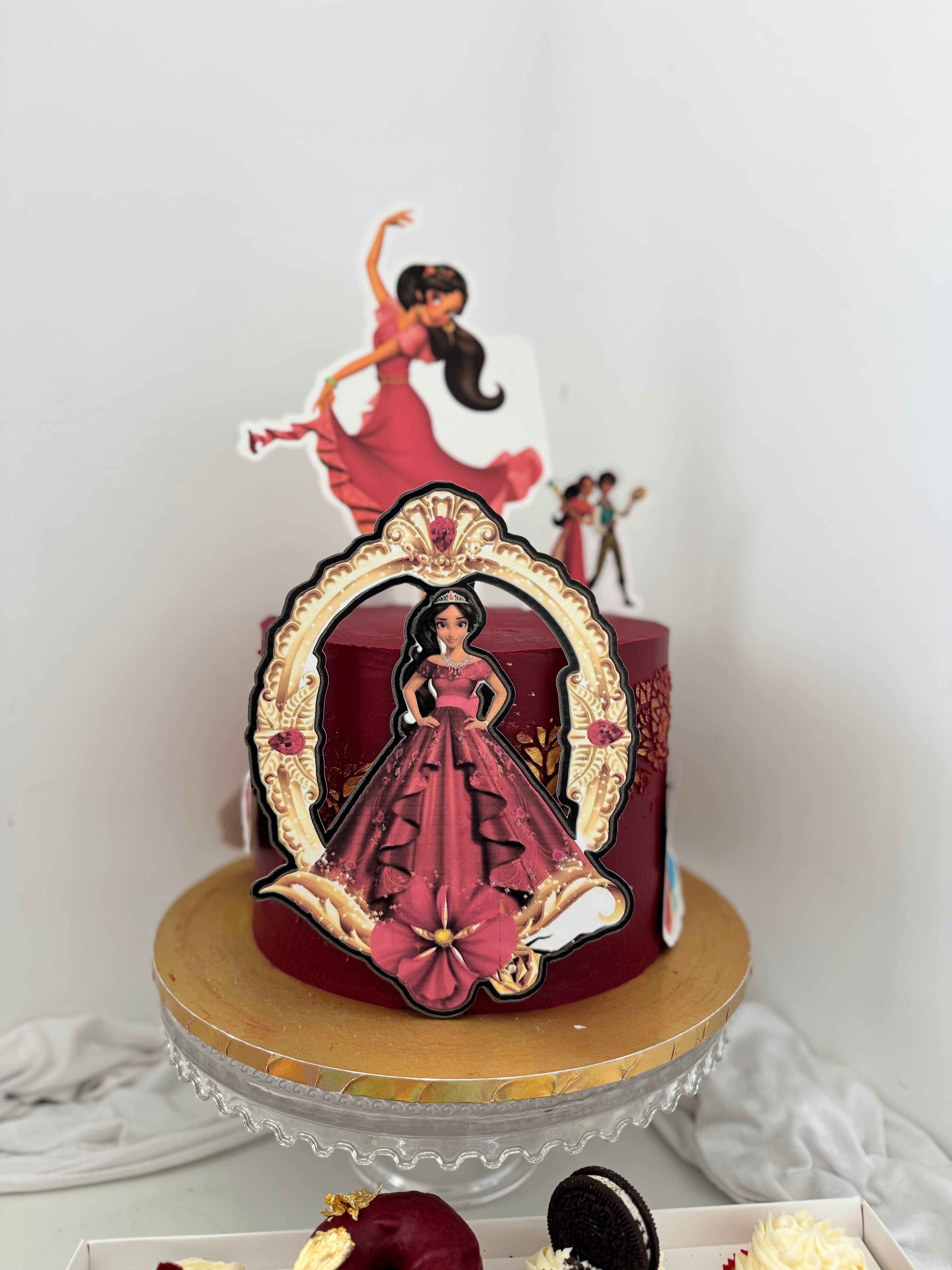 Rich red character birthday cake