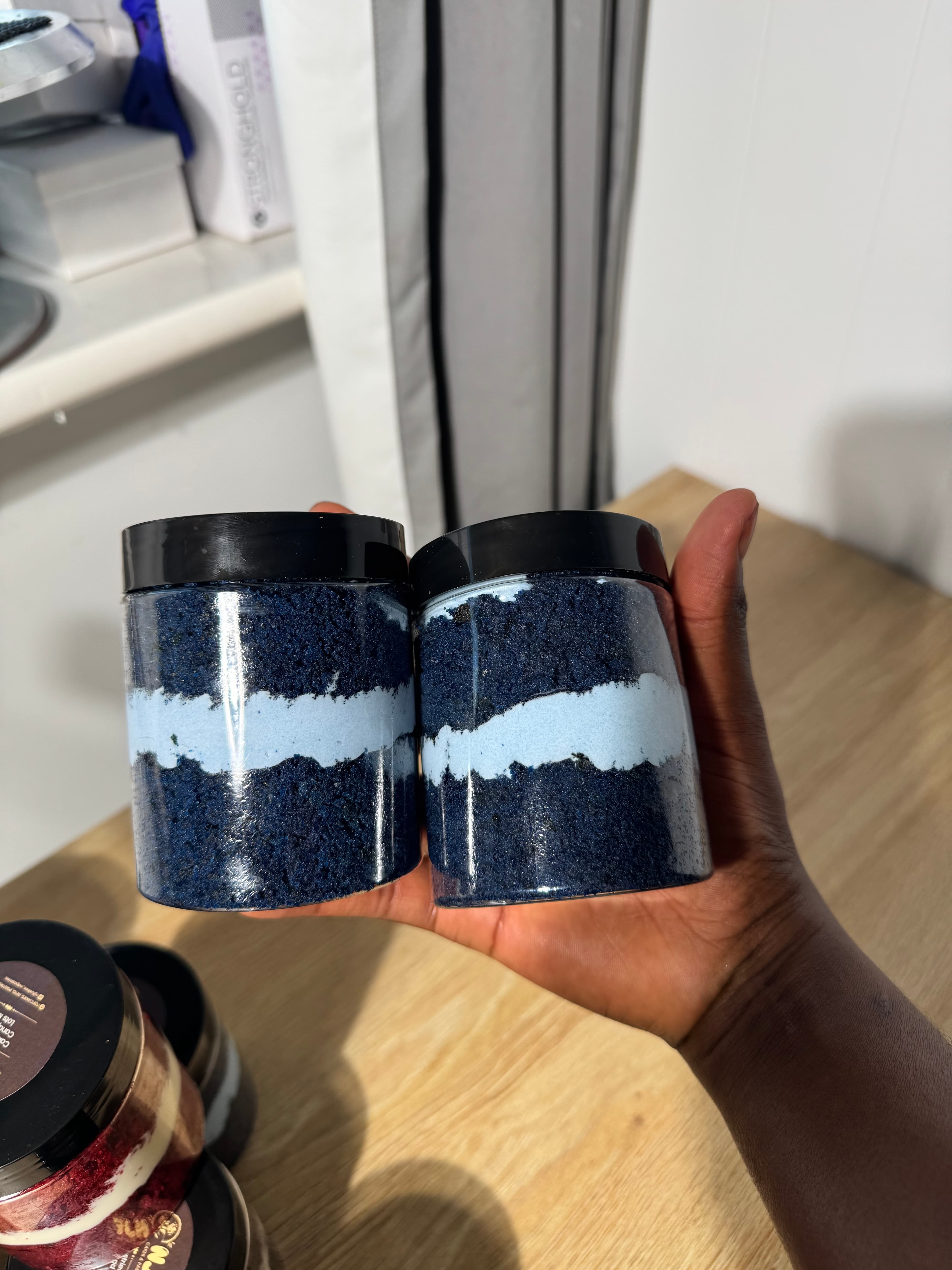 NJF Cakes layered cake jars